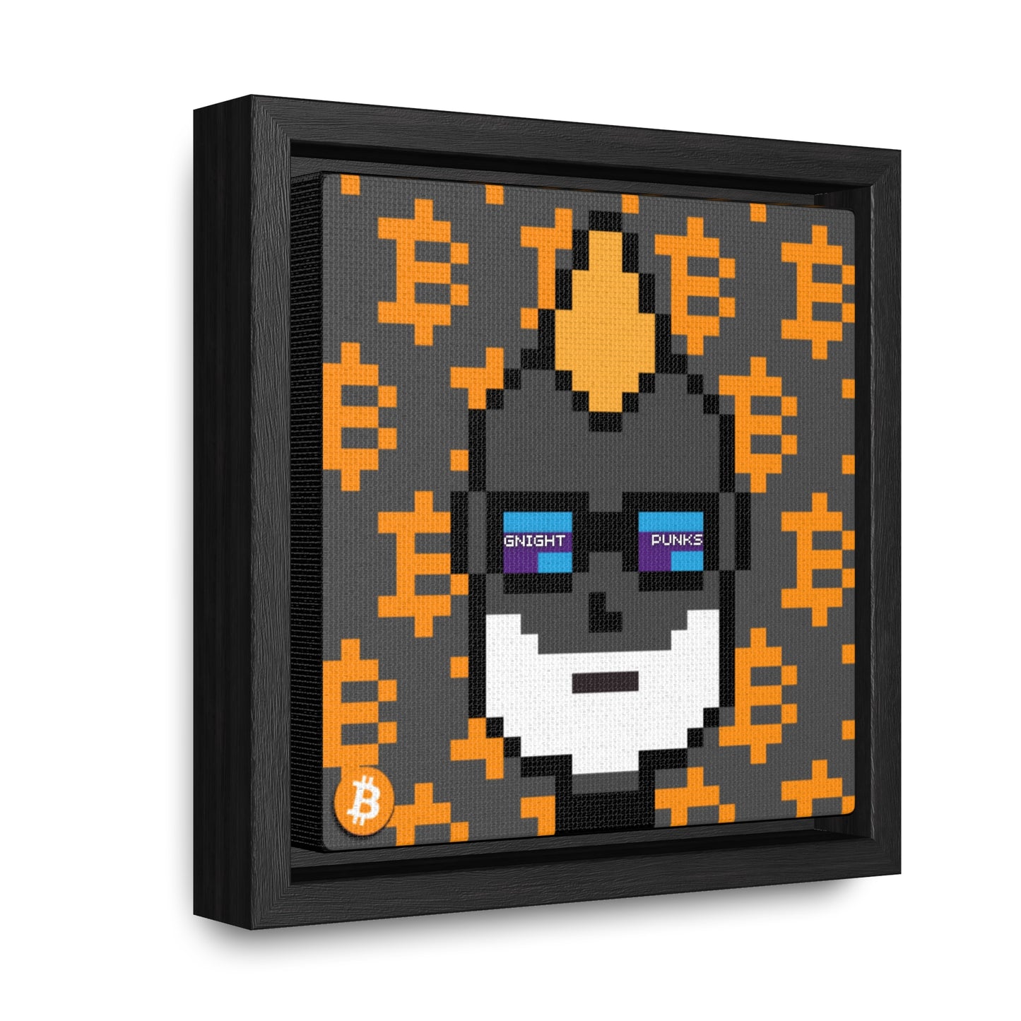 GNIGHT PUNKS BTC ART Gallery Canvas Wraps, Square Frame