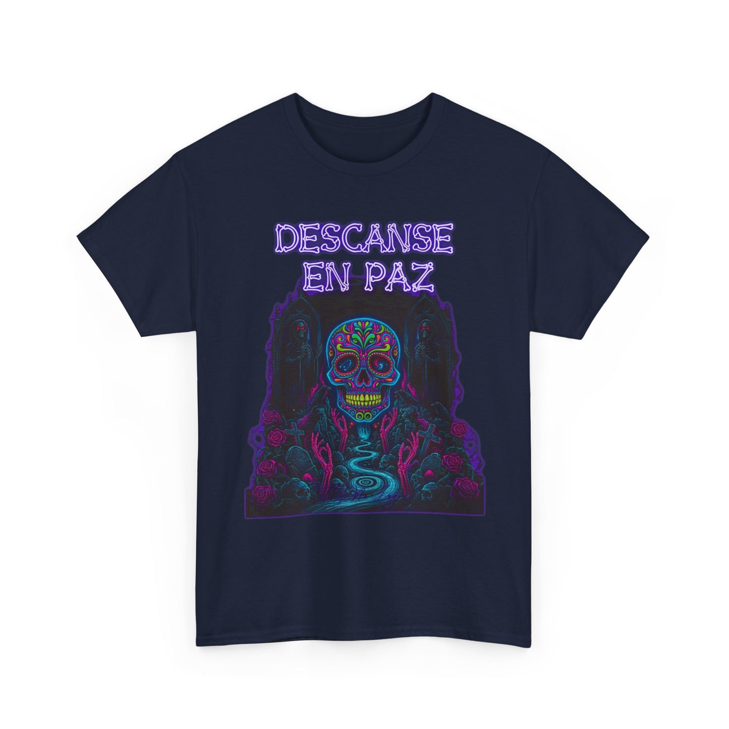 T-Shirt Vibrant Sugar Skull Pattern