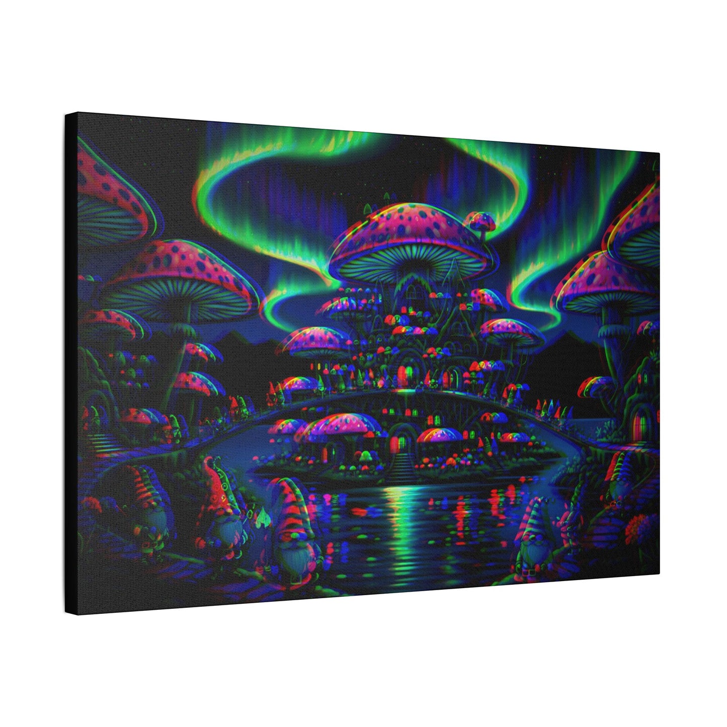 T3kNo-Logic "Vibrant Mushroom" Canvas Art