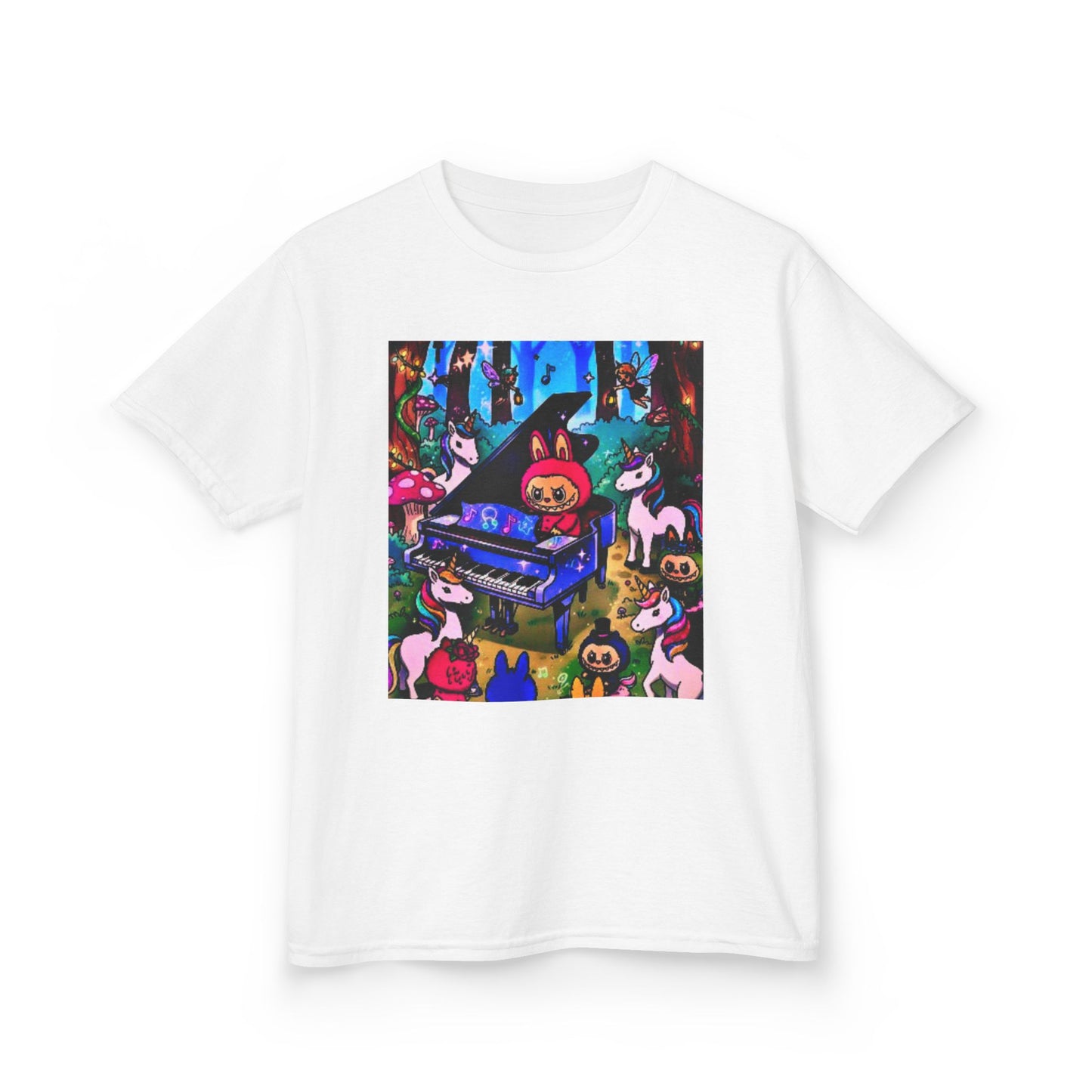 Whimsical Kids Music Tee, Fun Kids Shirt, Creative Gift for Child, Colorful Animal Art T-Shirt, Birthday Gift for Kids, Playful Cotton Tee