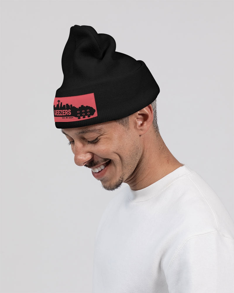 Grungy Geezers Guitar Neck Cityscape Solid Knit Beanie | Sportsman