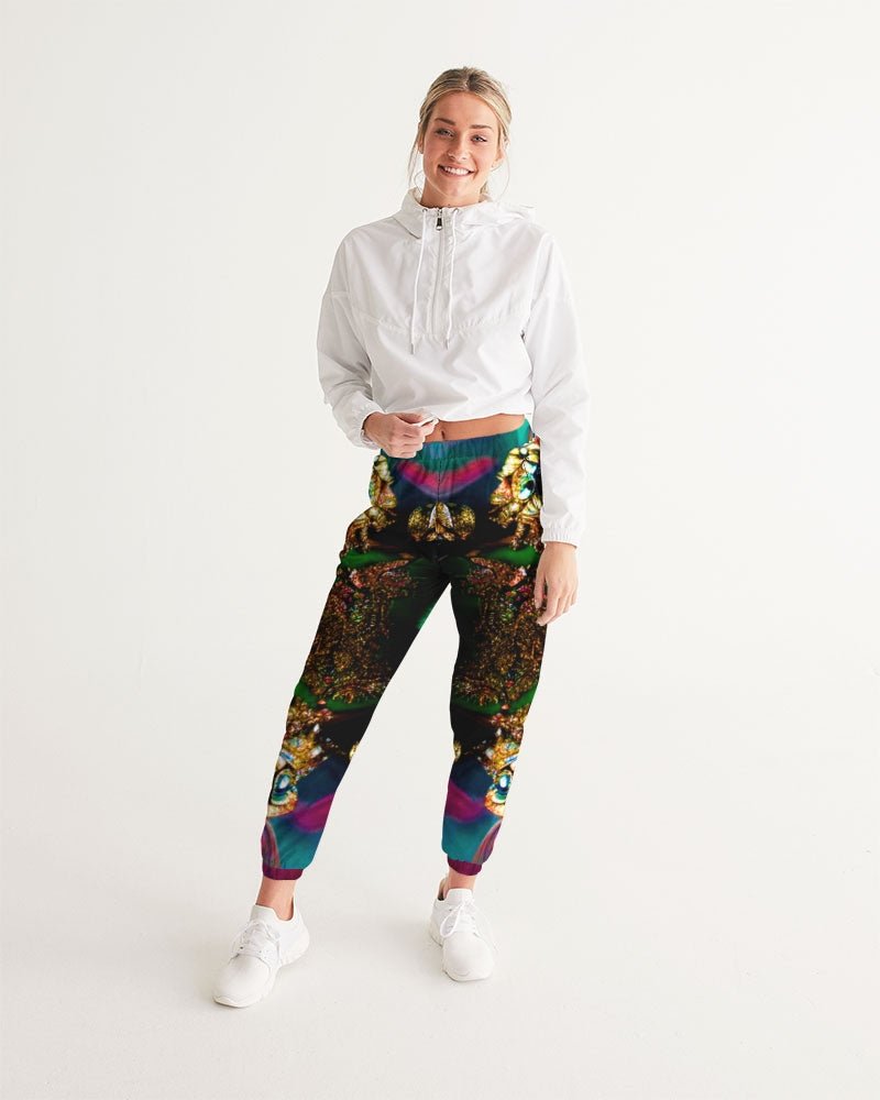 Fractalized Kitty Women's All - Over Print Track Pants - The Enchanted Bonsai Bazaar