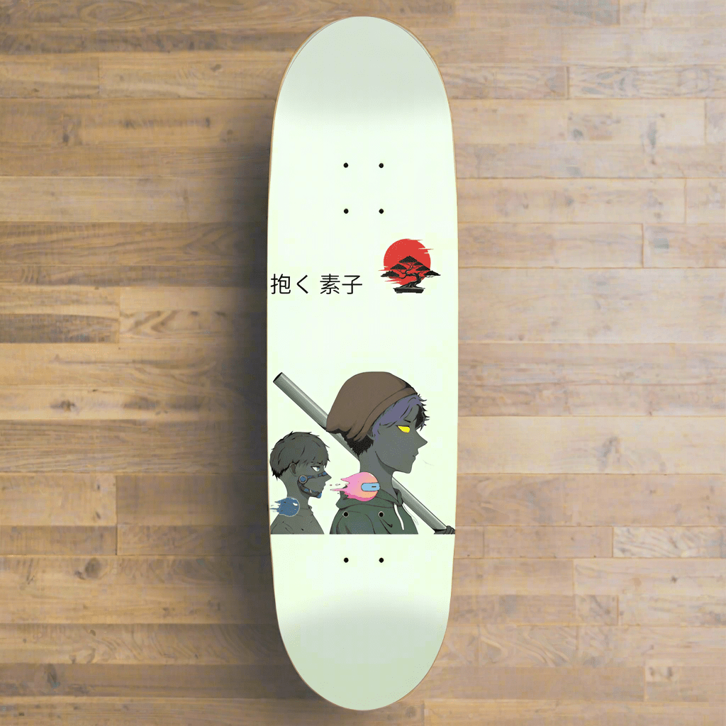 T3kNo - Logic | Daku Motokos "Code - Line Shred" Skateboard Deck - T3kNo - Logic.xyz