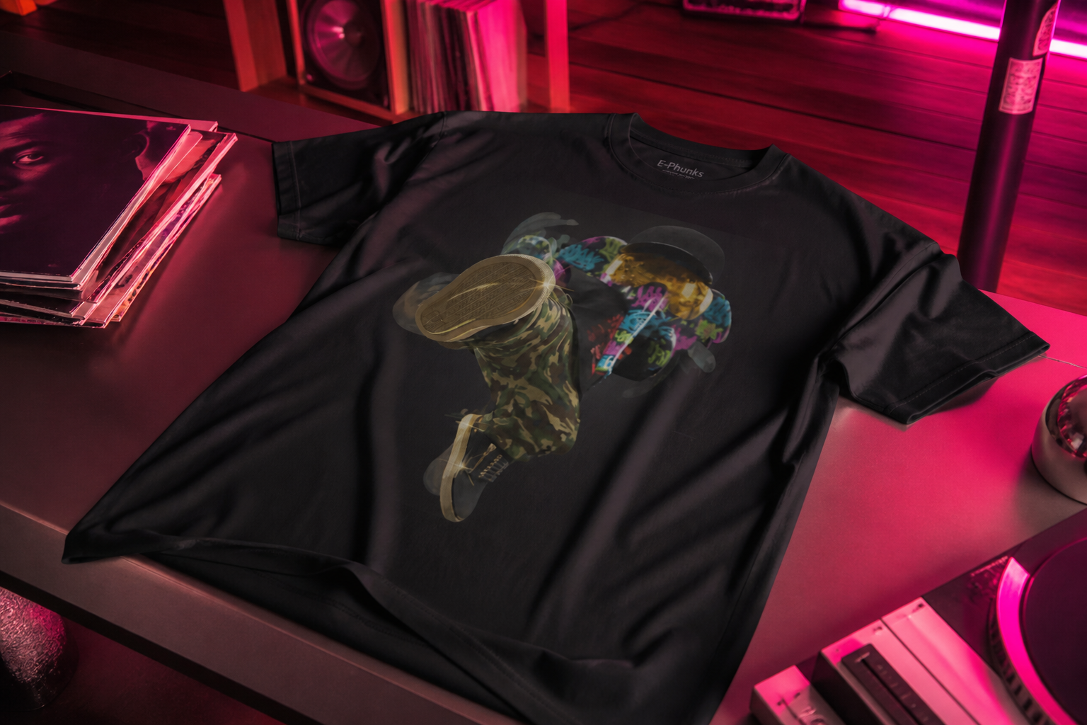 T3kNo-Logic | E Phunks Kickin Soft Touch Tshirt — lifestyle