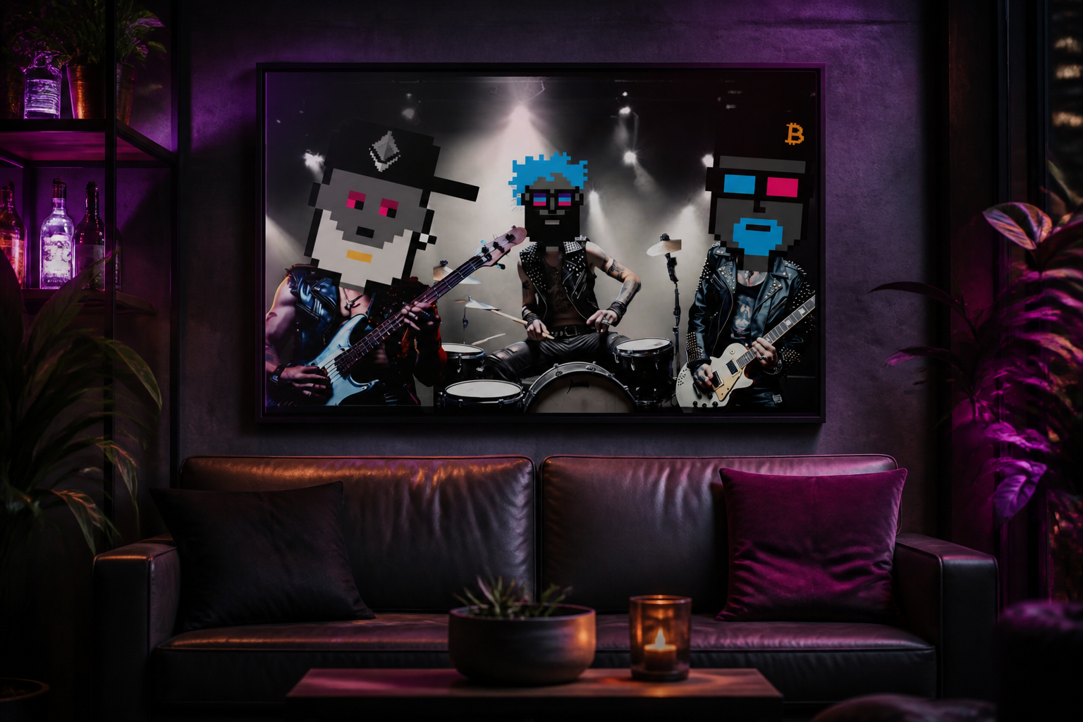 T3kNo-Logic | GNight Punks "Anthem Chaos" Canvas Art — lifestyle