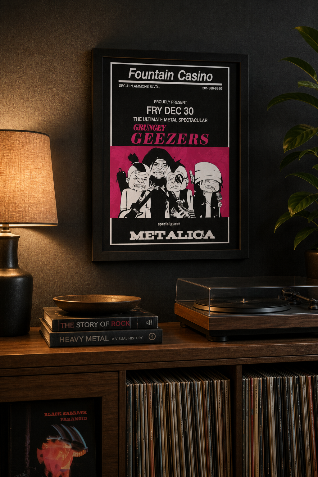 Grungy Geezers “Mosh Pit Mayhem” Poster — lifestyle showcase