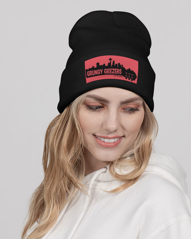 Grungy Geezers Guitar Neck Cityscape Solid Knit Beanie | Sportsman