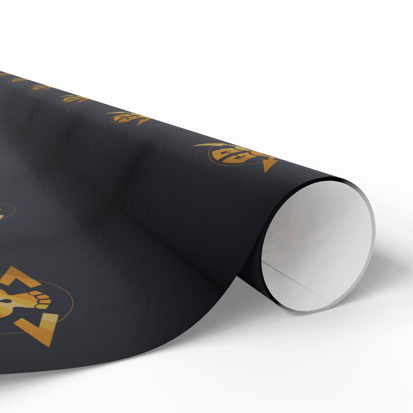 Grungy Geezers Black & Gold Fleur Gift Wrapping Paper — Elegant Luxury Present Wrap