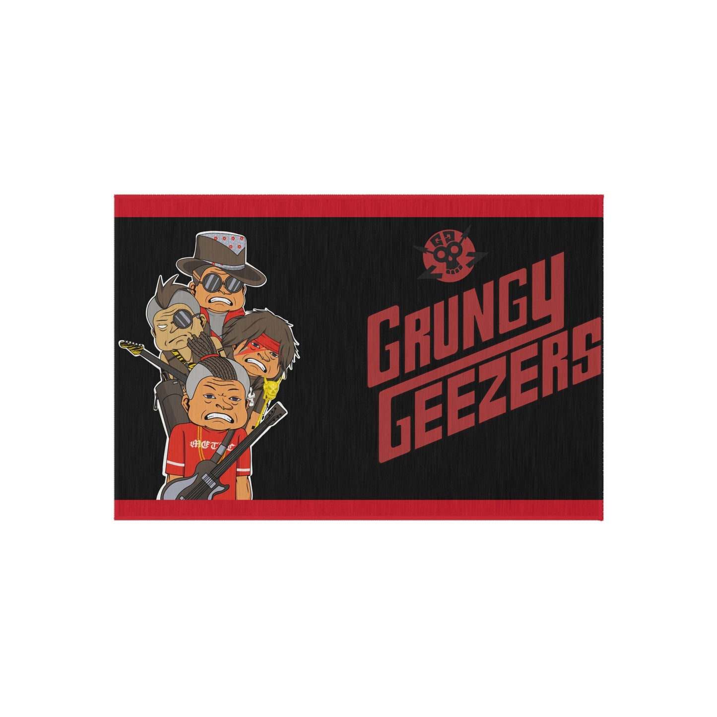 Grungy Geezers "Backstage Access" Outdoor Rug