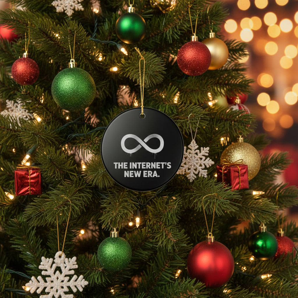 Ceramic Ornament — "The Internet's New Era" Infinity Logo Holiday Decoration