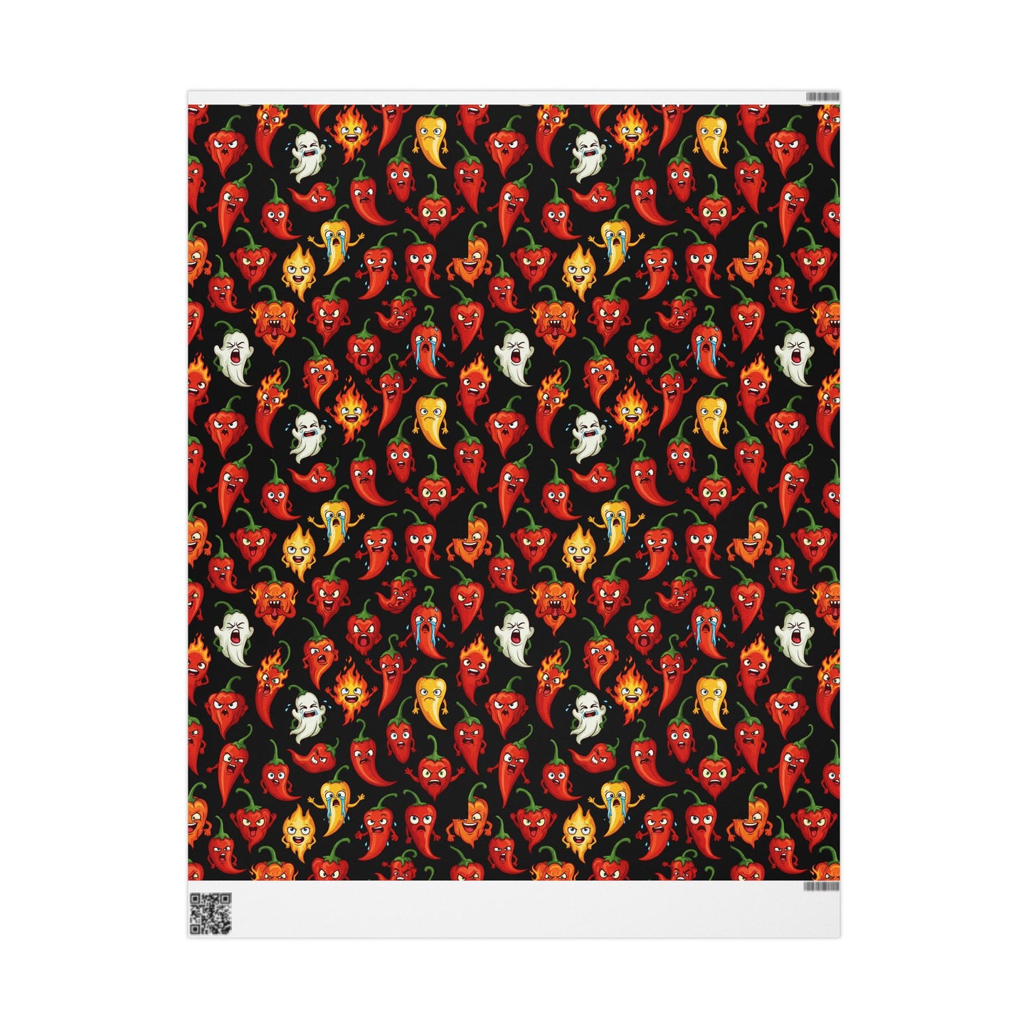 IC Spicy Pepper Pattern Wrapping Paper — Fun Chili Pepper Gift Wrap for Foodies & Fiesta Parties