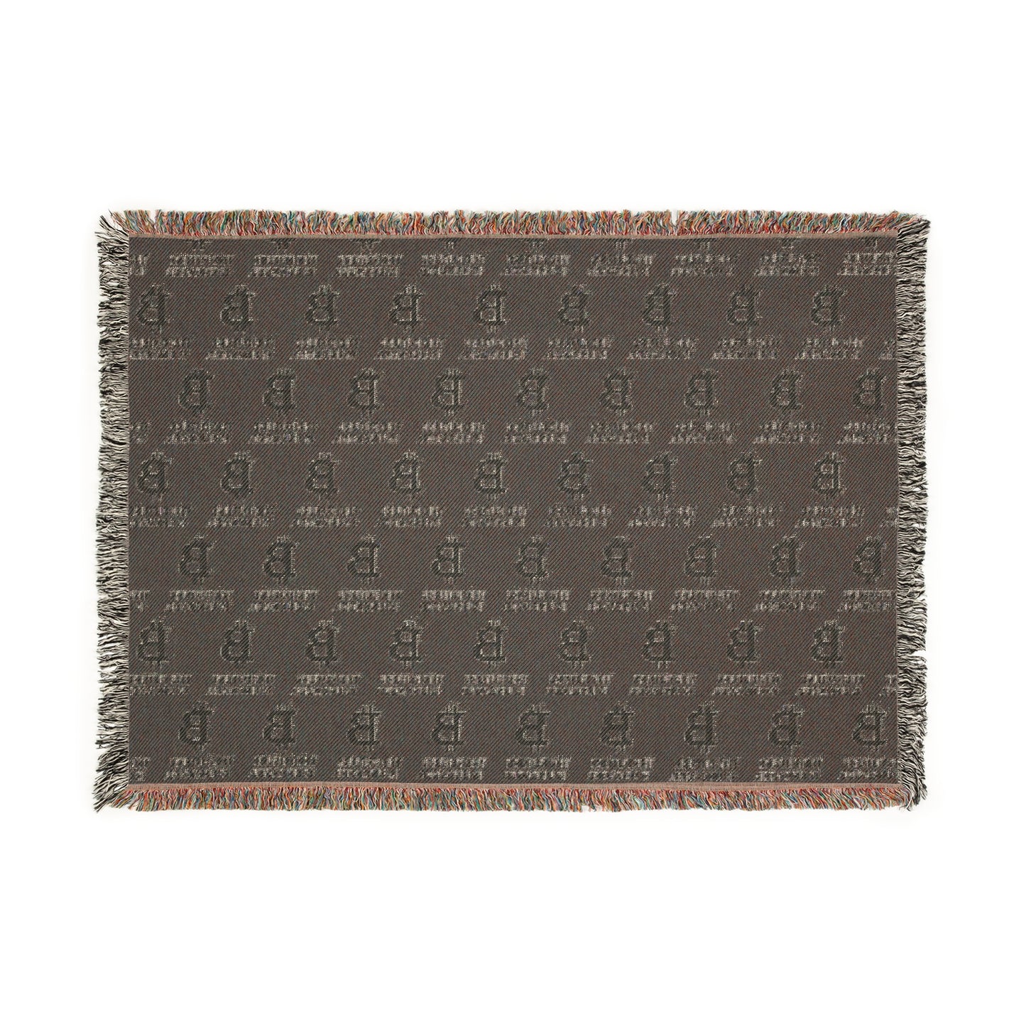 Woven Blanket — Bitcoin Pattern Cozy Throw (Custom Initials/Letter Design)