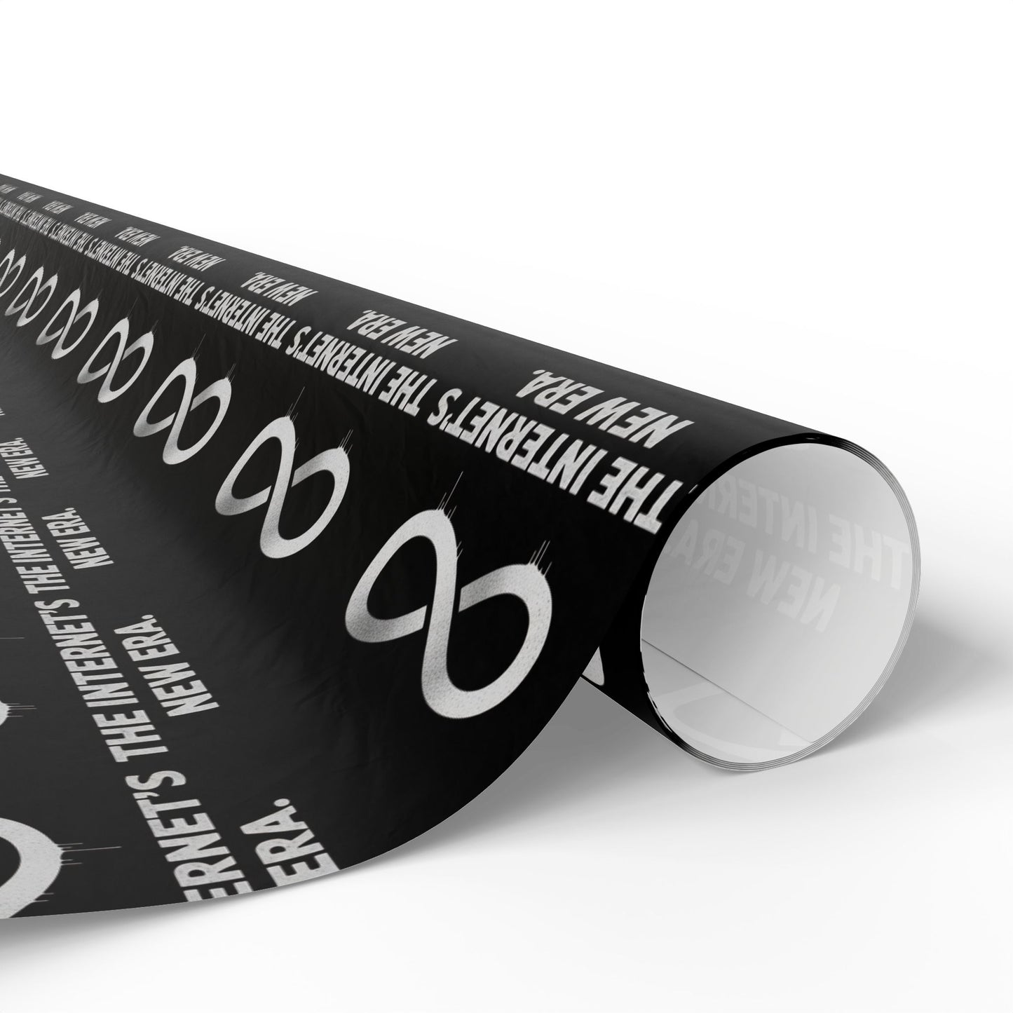 Wrapping Paper — Black Infinity Logo & “The Internet’s New Era.” Gift Wrap