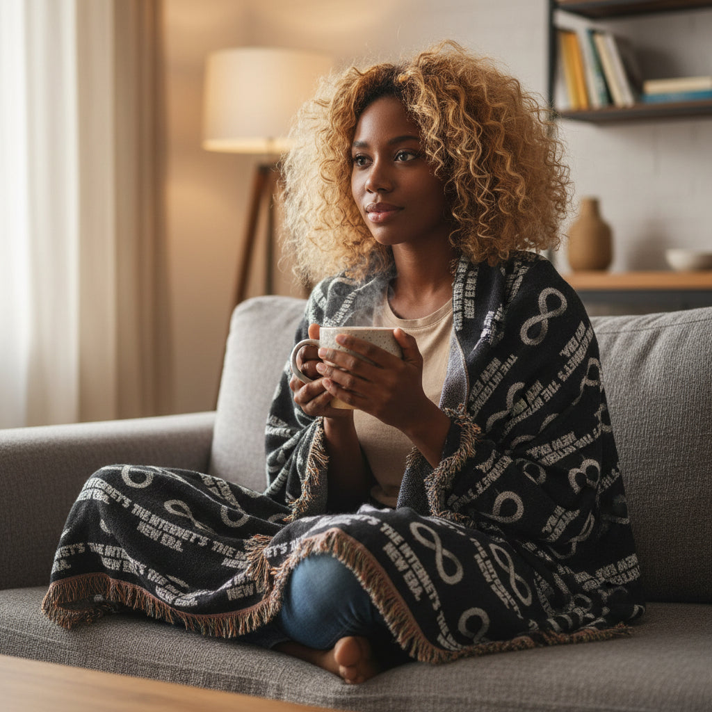 Woven Blanket – Internet Computer - Cozy Lightweight Throw for Home & Gifts