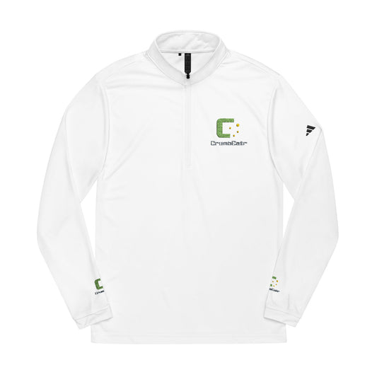Embroidered Quarter-Zip Pullover — Lightweight adidas® Performance Top