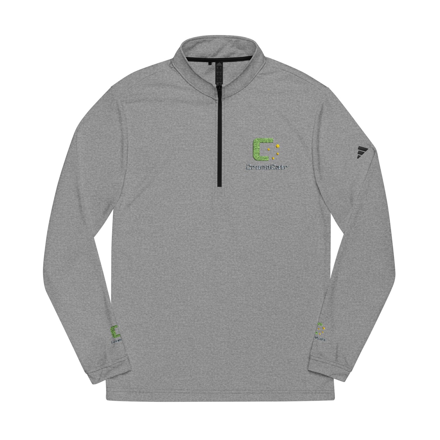 Embroidered Quarter-Zip Pullover — Lightweight adidas® Performance Top