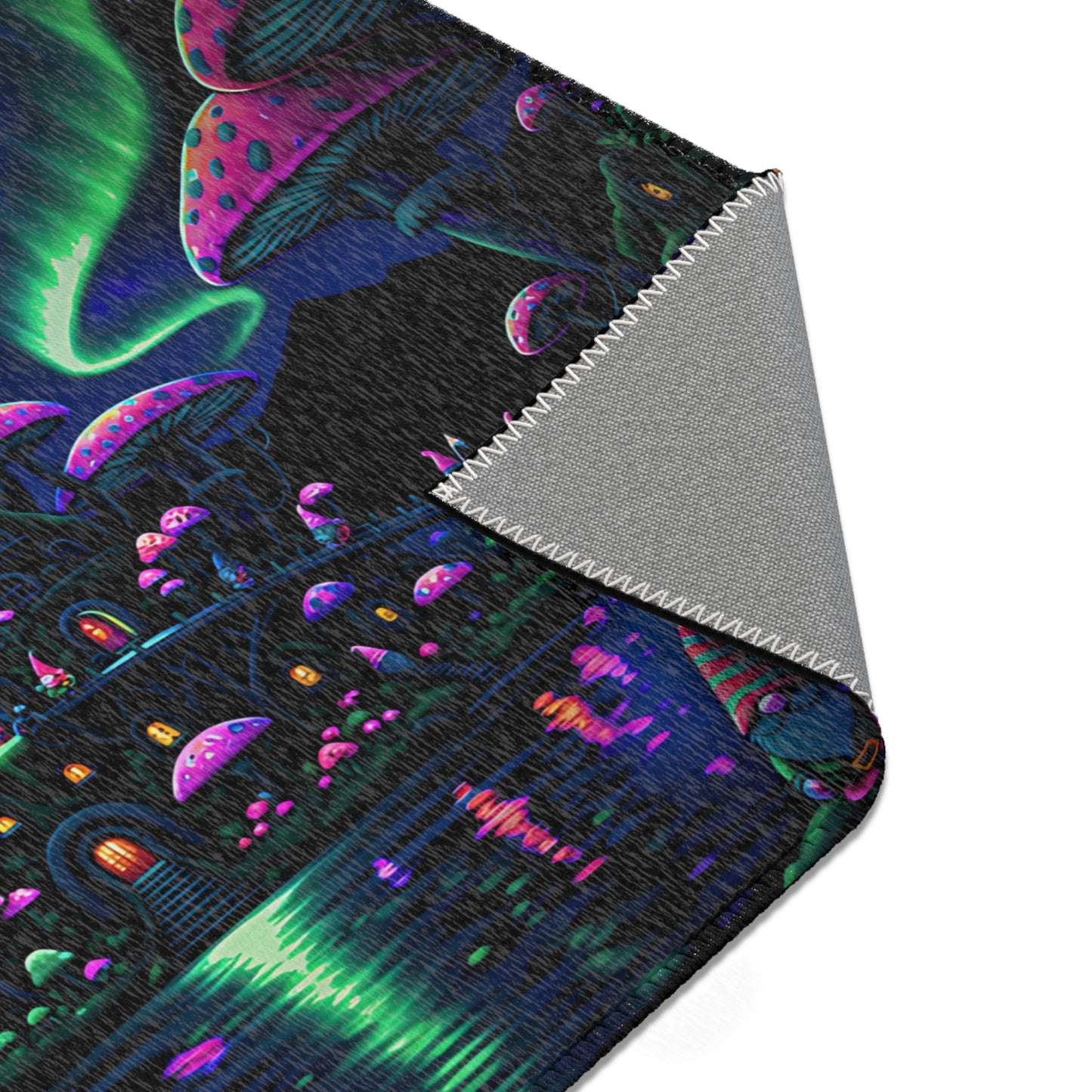 T3kNo-Logic "Vibrant Mushroom" Area Rug