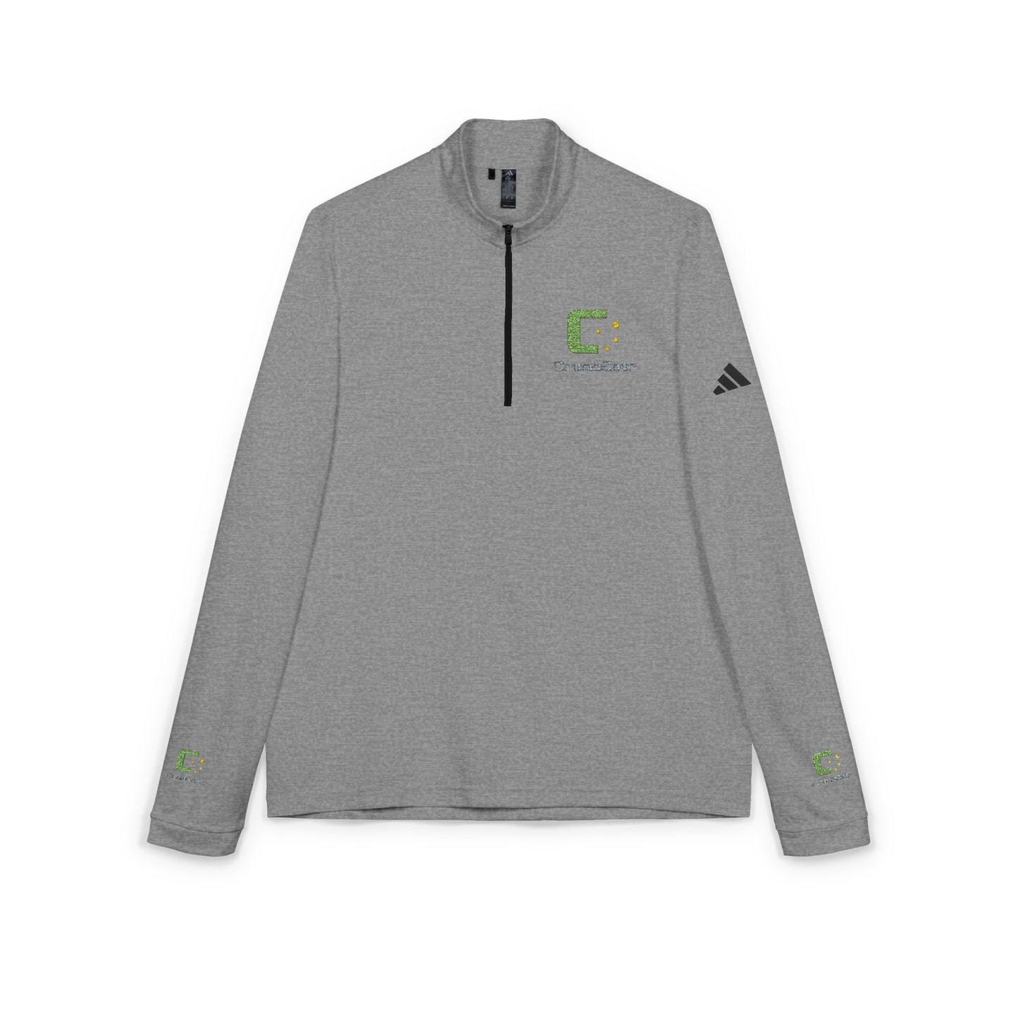 Embroidered Quarter-Zip Pullover — Lightweight adidas® Performance Top