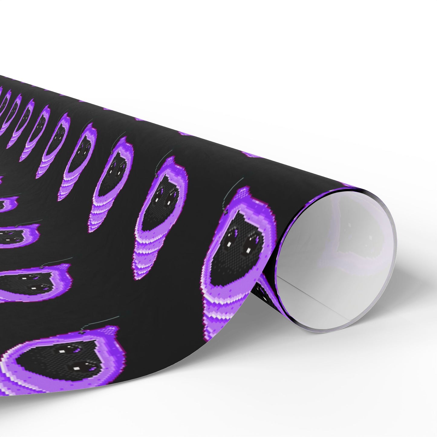 NAK STRATS Pattern Wrapping Paper — Cute Gothic Gift Wrap for Halloween & Cat Lovers