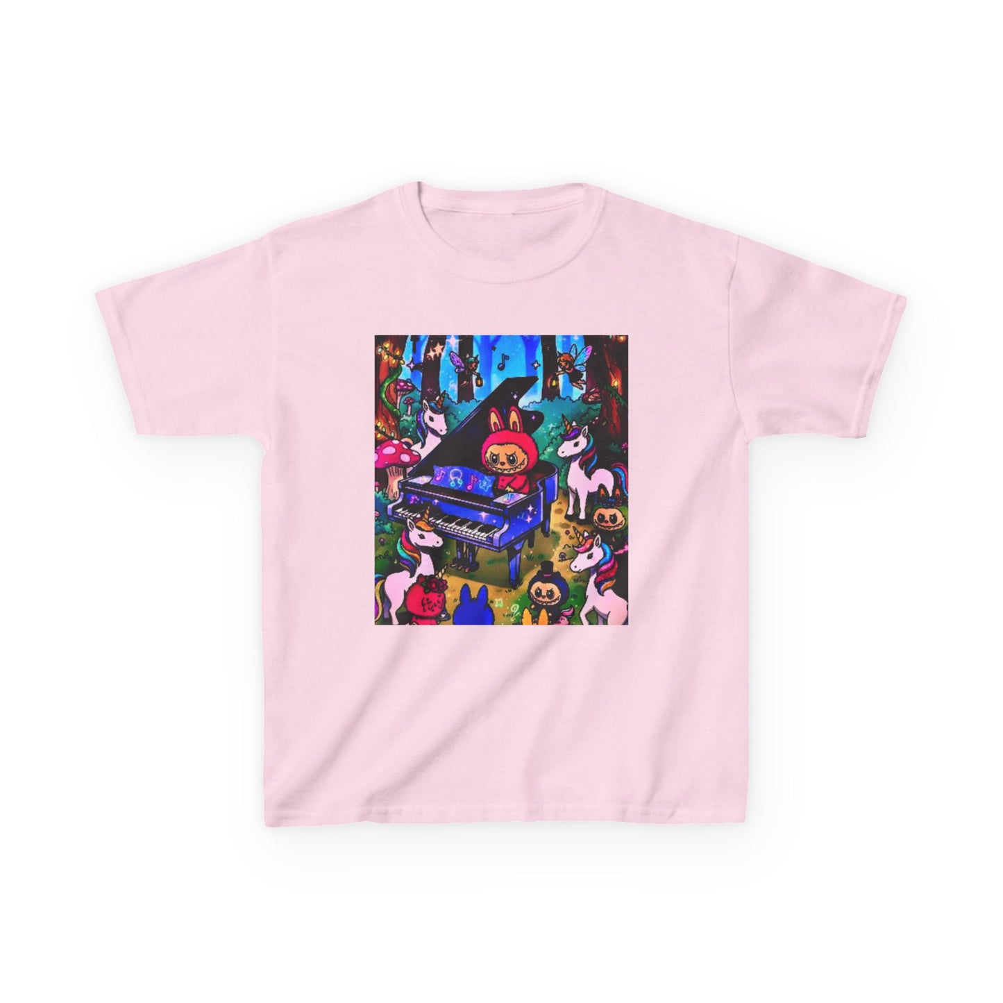 Whimsical Kids Music Tee, Fun Kids Shirt, Creative Gift for Child, Colorful Animal Art T-Shirt, Birthday Gift for Kids, Playful Cotton Tee