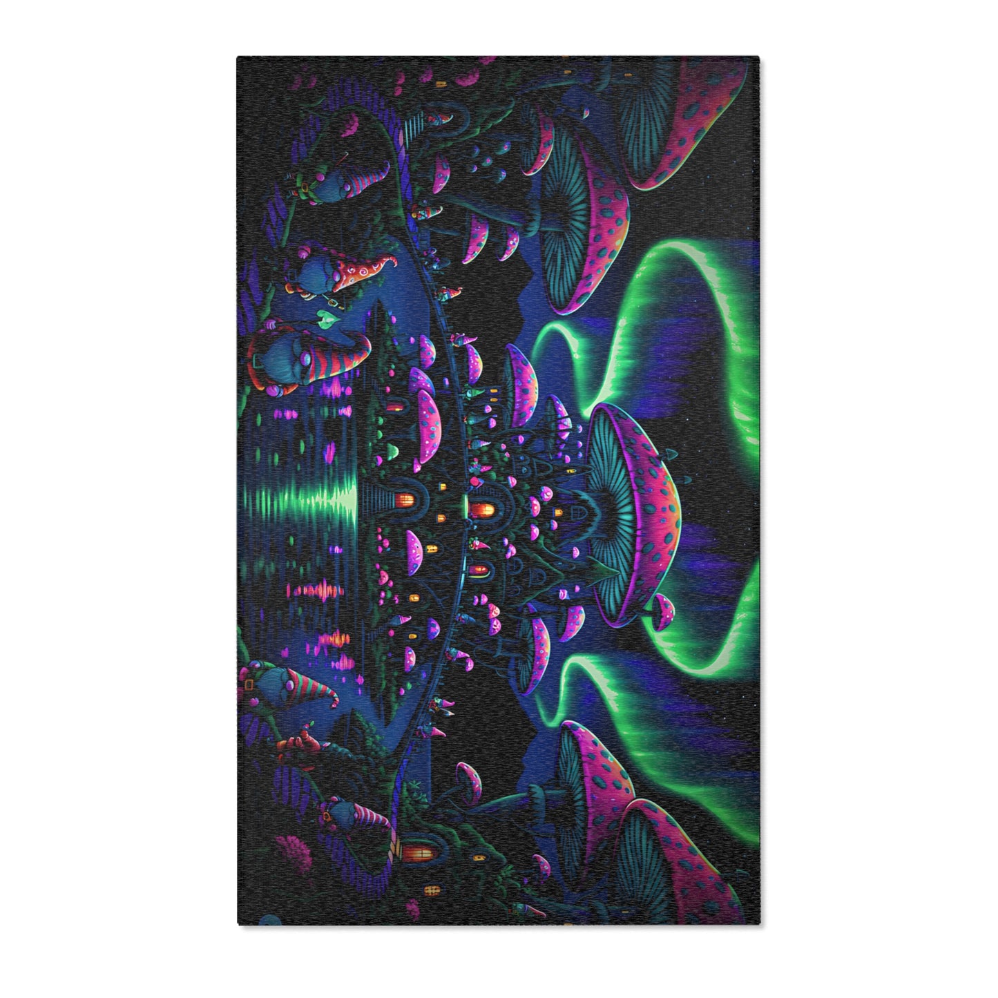 T3kNo-Logic "Vibrant Mushroom" Area Rug