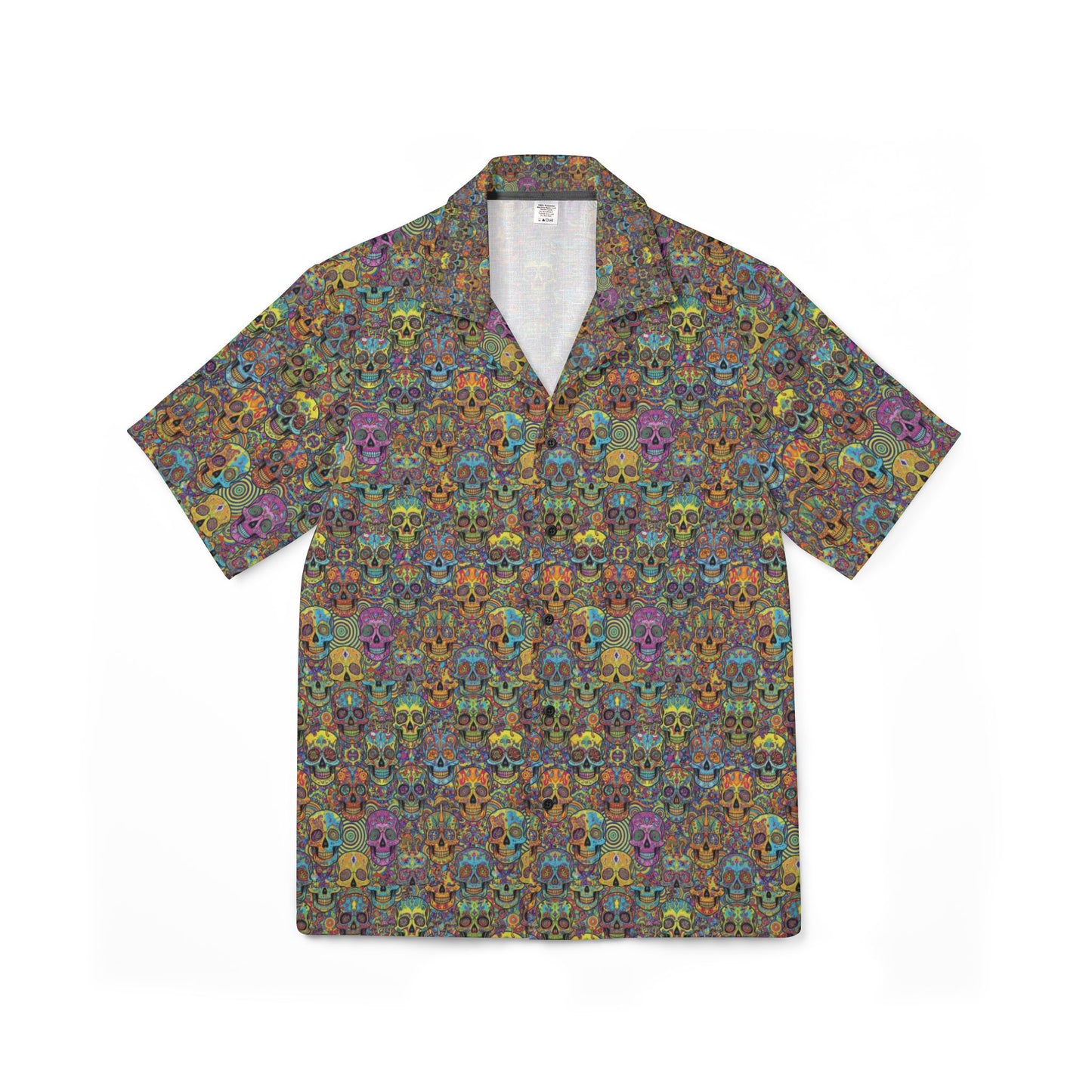 Men's Hawaiian Camp Shirt Sugar Skull Pattern