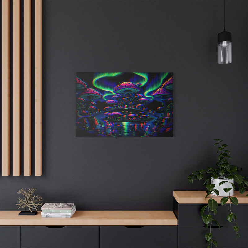 T3kNo-Logic "Vibrant Mushroom" Canvas Art