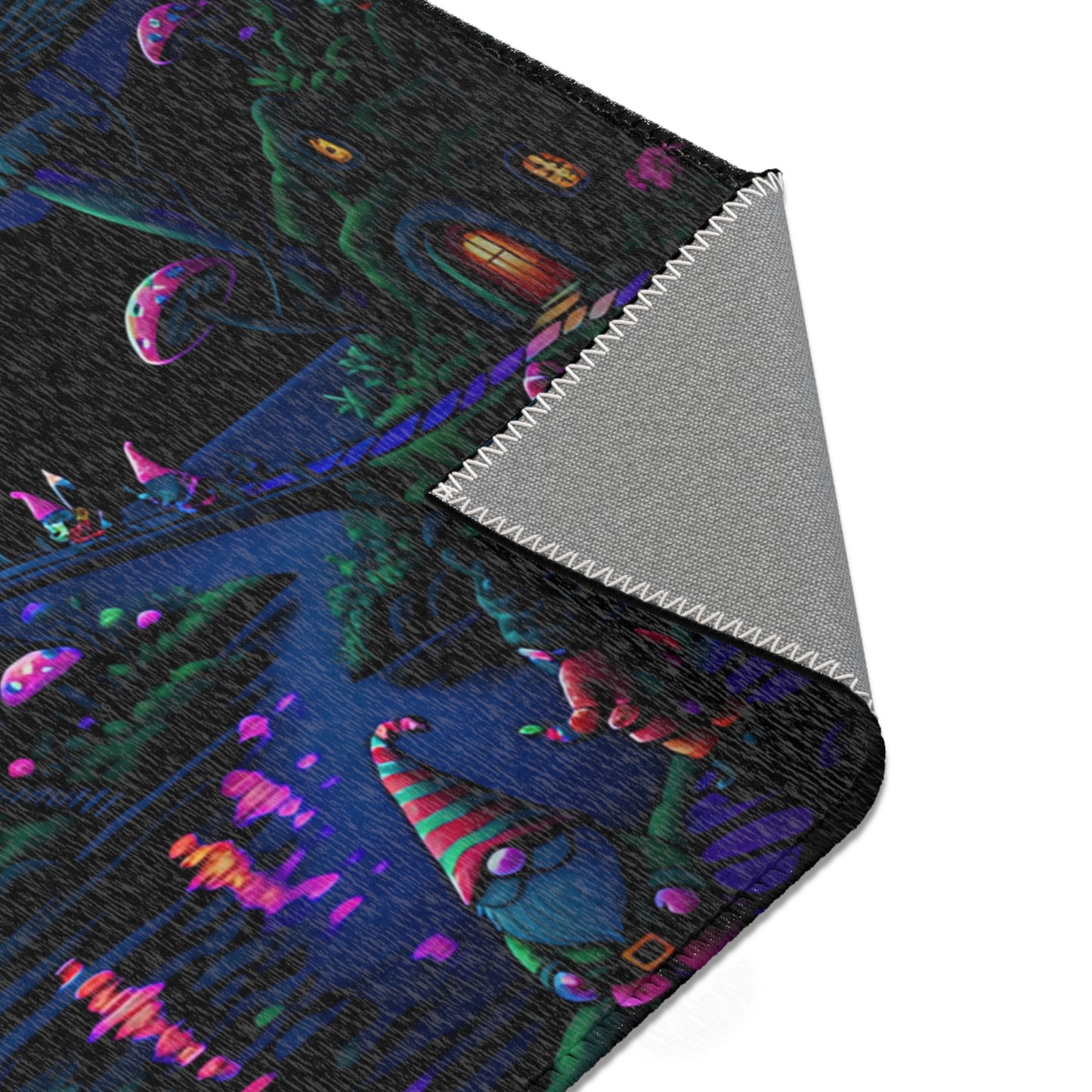 T3kNo-Logic "Vibrant Mushroom" Area Rug