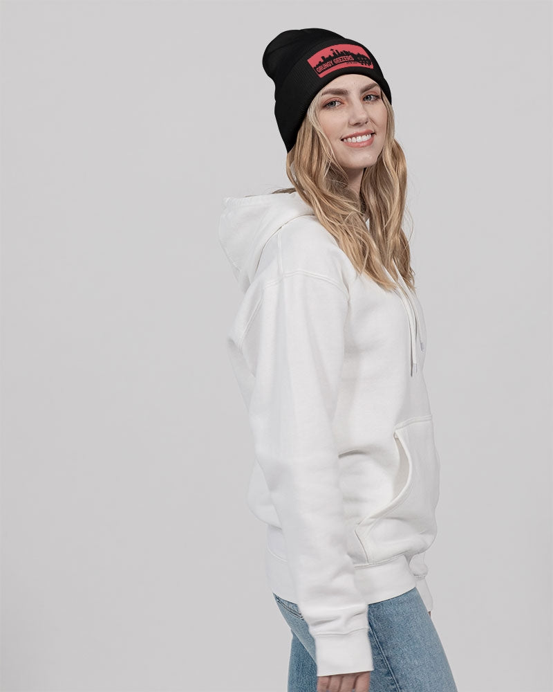Grungy Geezers Guitar Neck Cityscape Solid Knit Beanie | Sportsman