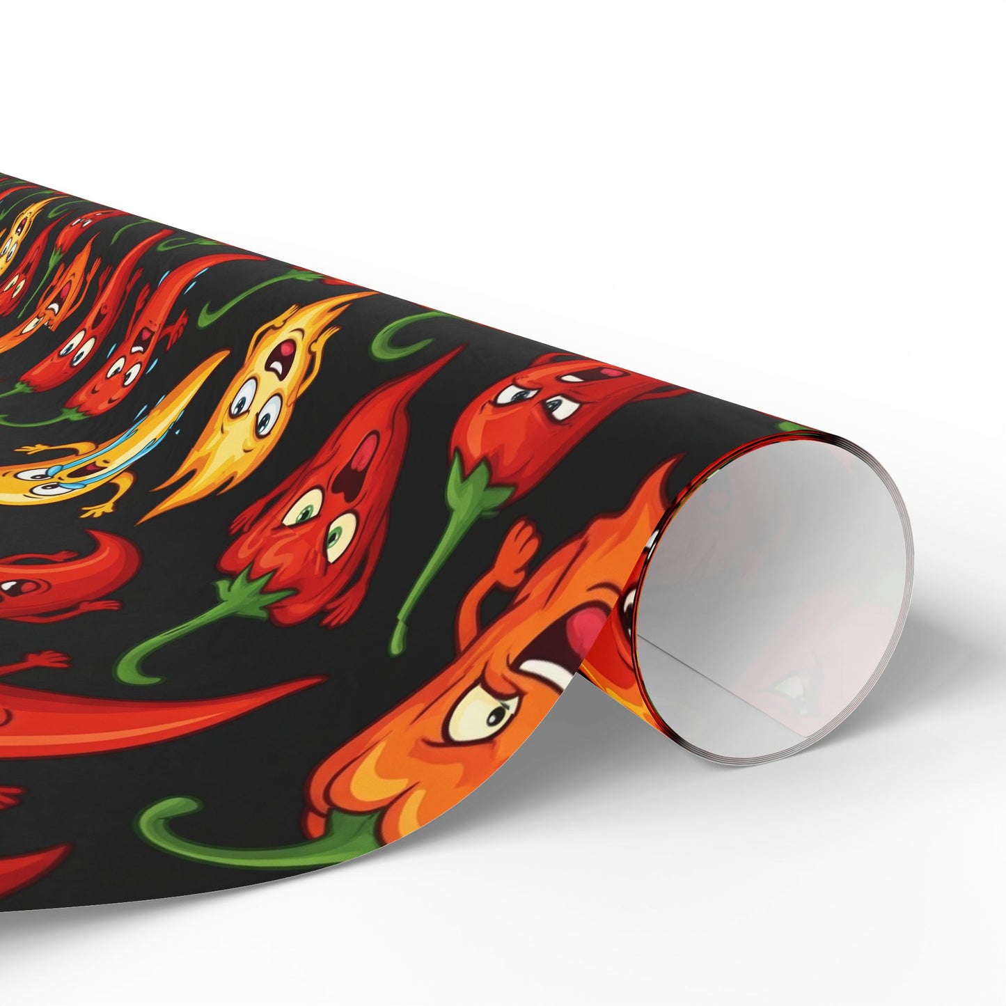 IC Spicy Pepper Pattern Wrapping Paper — Fun Chili Pepper Gift Wrap for Foodies & Fiesta Parties