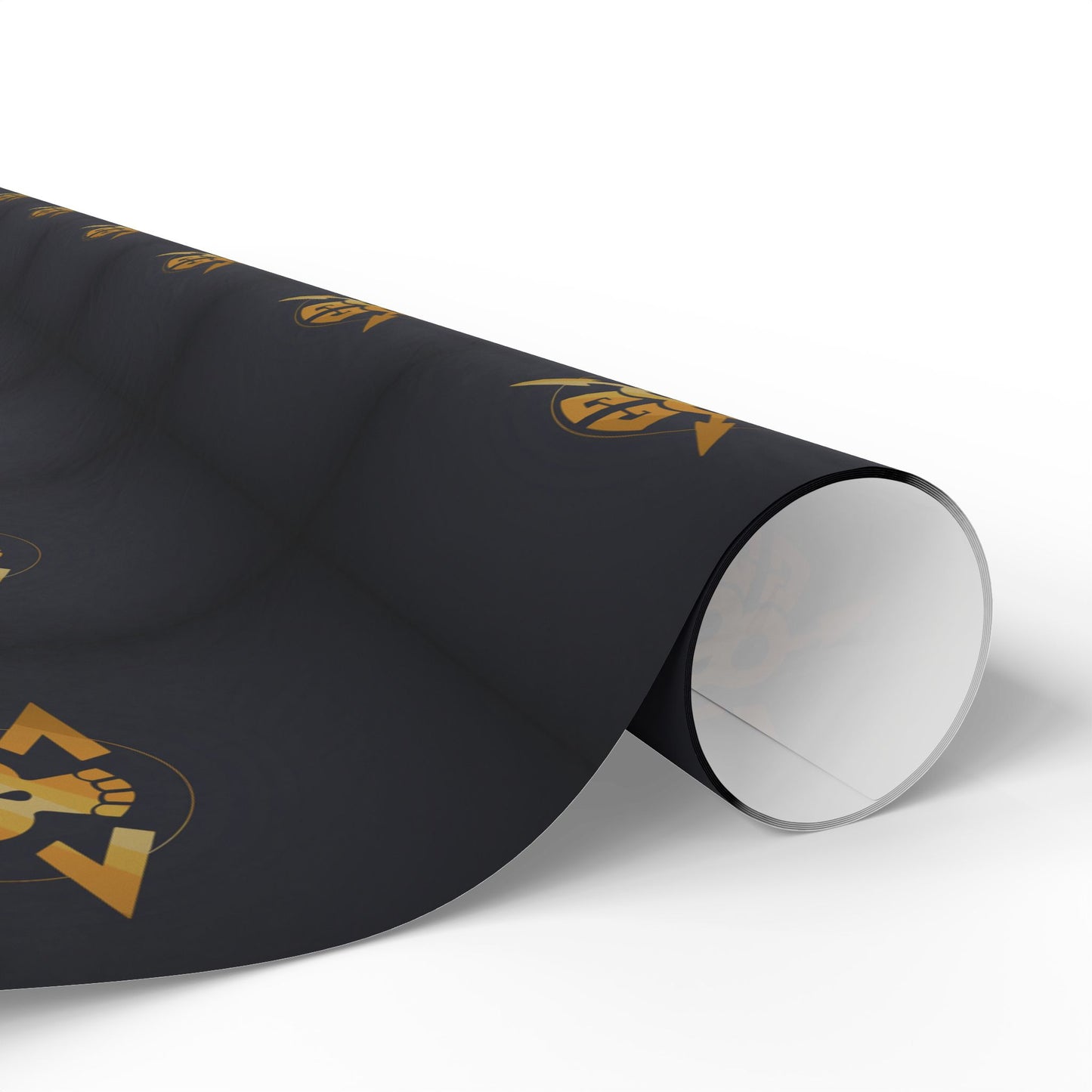 Grungy Geezers Black & Gold Fleur Gift Wrapping Paper — Elegant Luxury Present Wrap