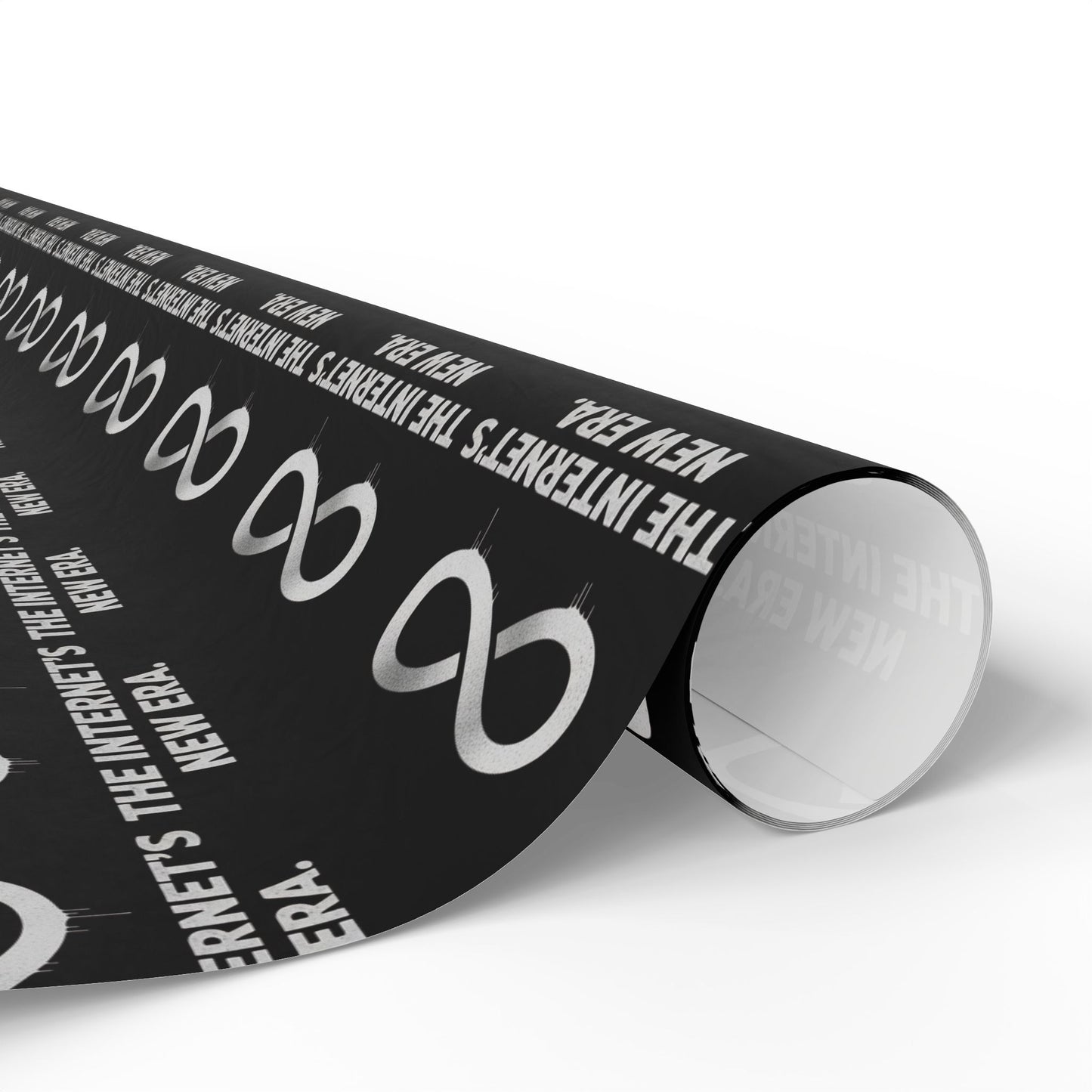 Wrapping Paper — Black Infinity Logo & “The Internet’s New Era.” Gift Wrap