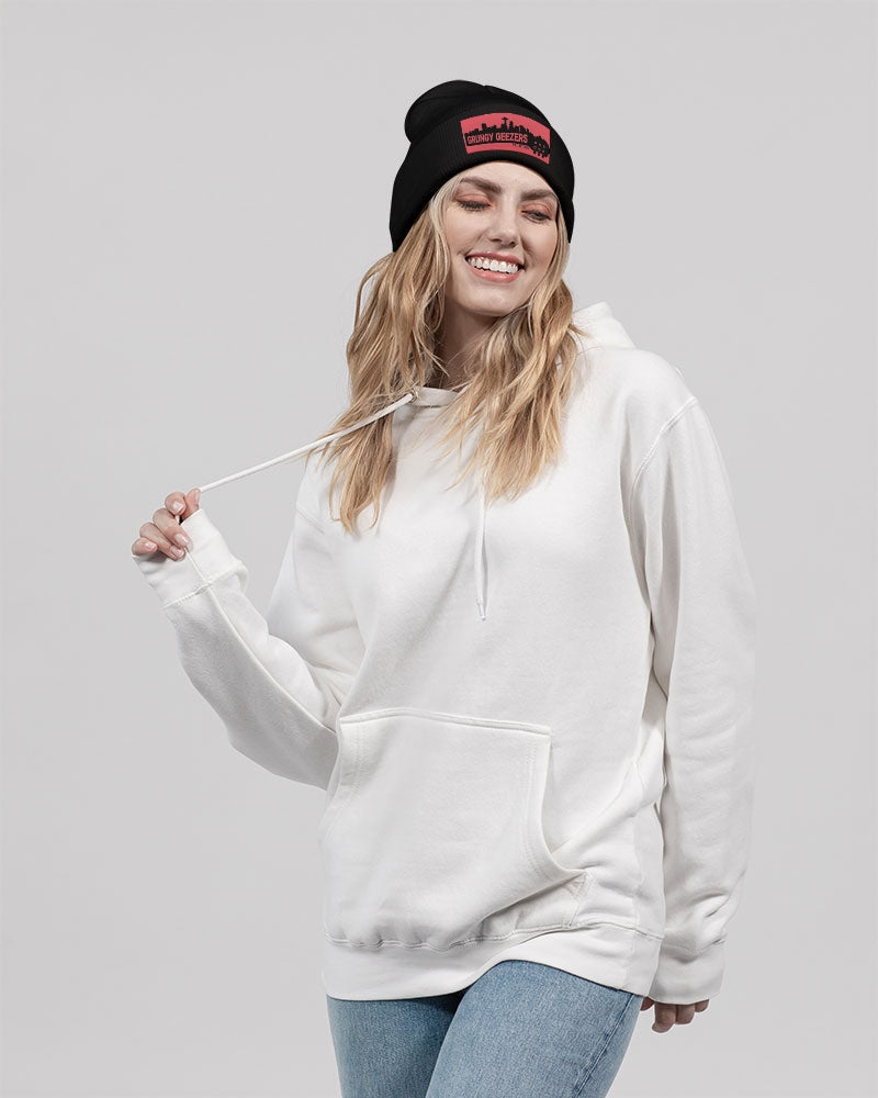 Grungy Geezers Guitar Neck Cityscape Solid Knit Beanie | Sportsman