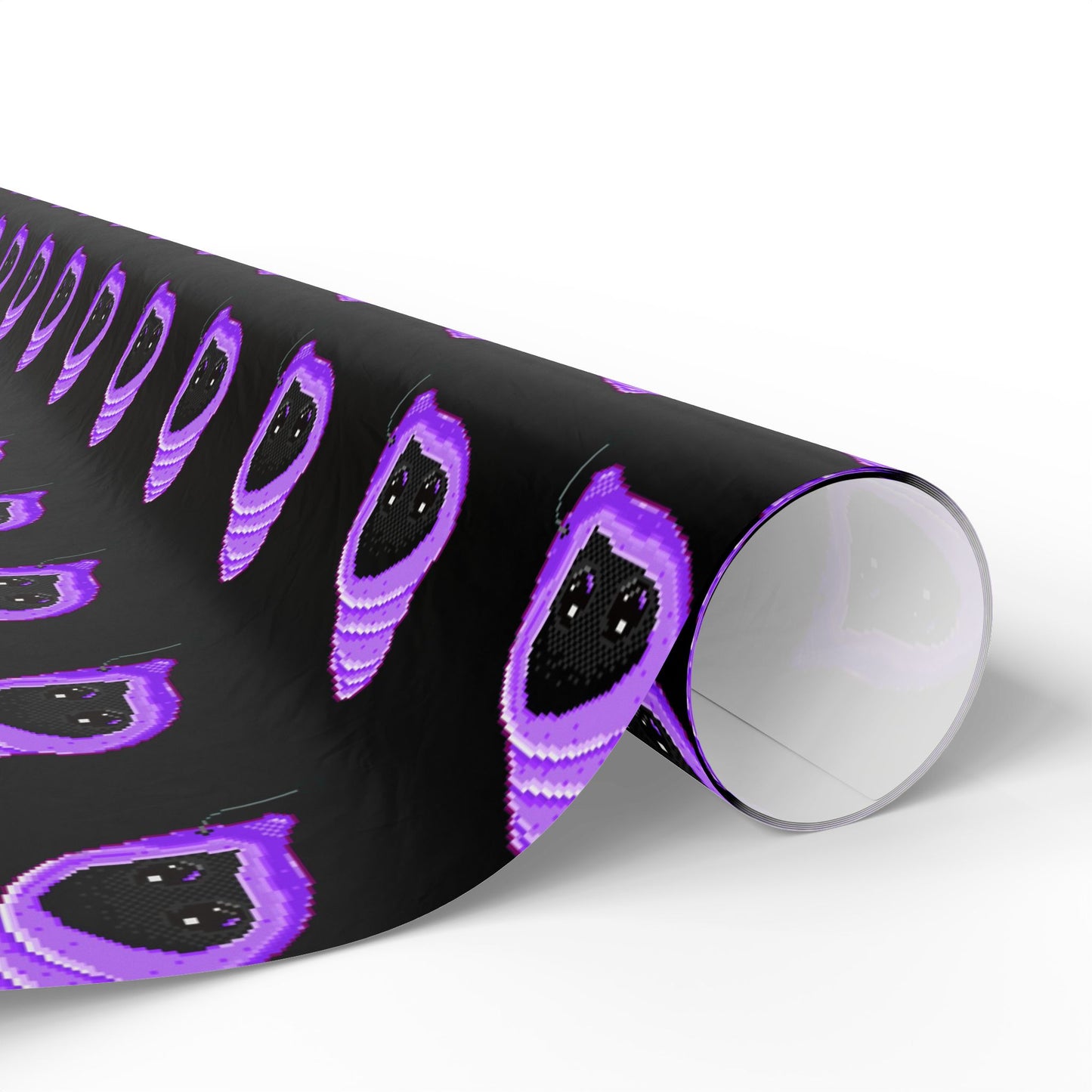 NAK STRATS Pattern Wrapping Paper — Cute Gothic Gift Wrap for Halloween & Cat Lovers