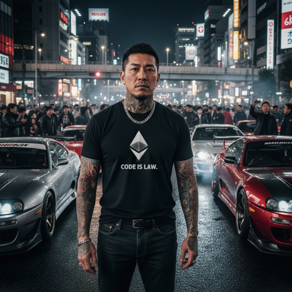 Ethereum 'Code Is Law' T-Shirt — Crypto Dev Tee