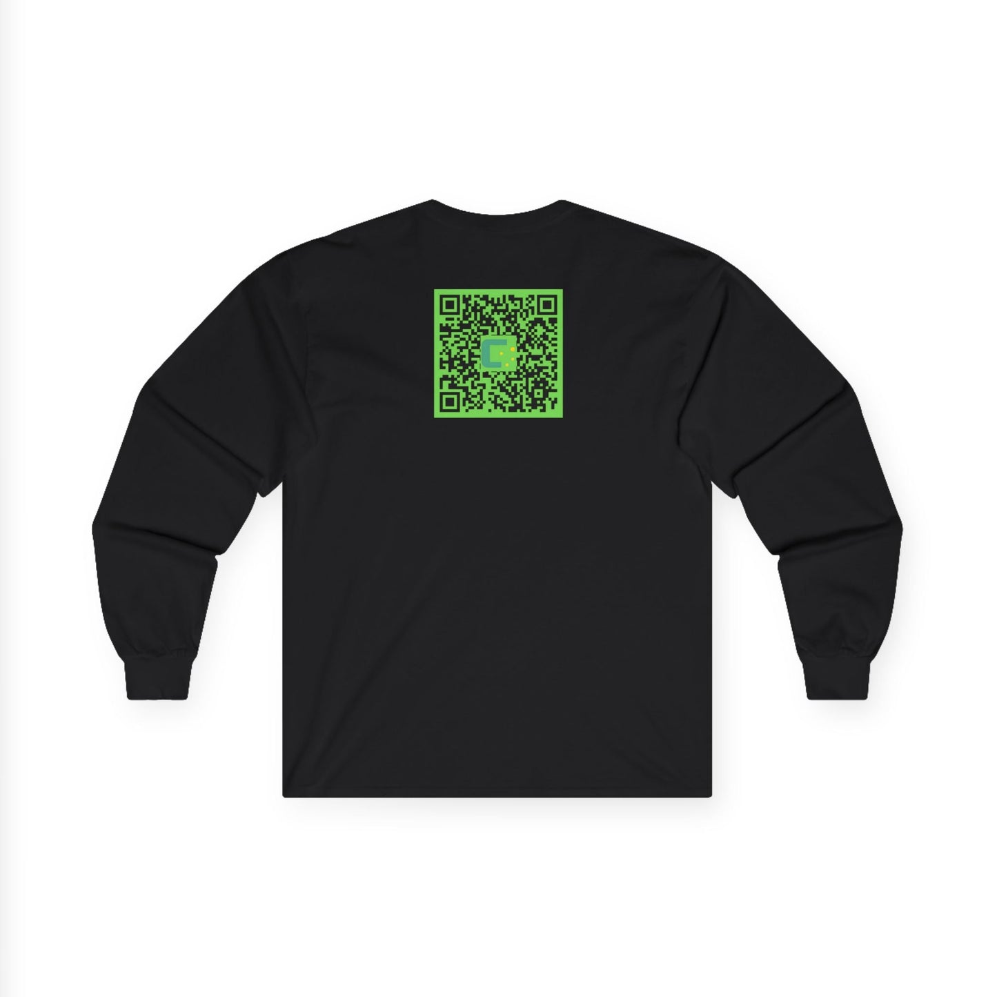 CRUMBEATr CryptoGate by DP Long Sleeve Tee — QR Code Back - T3kNo - Logic.xyz