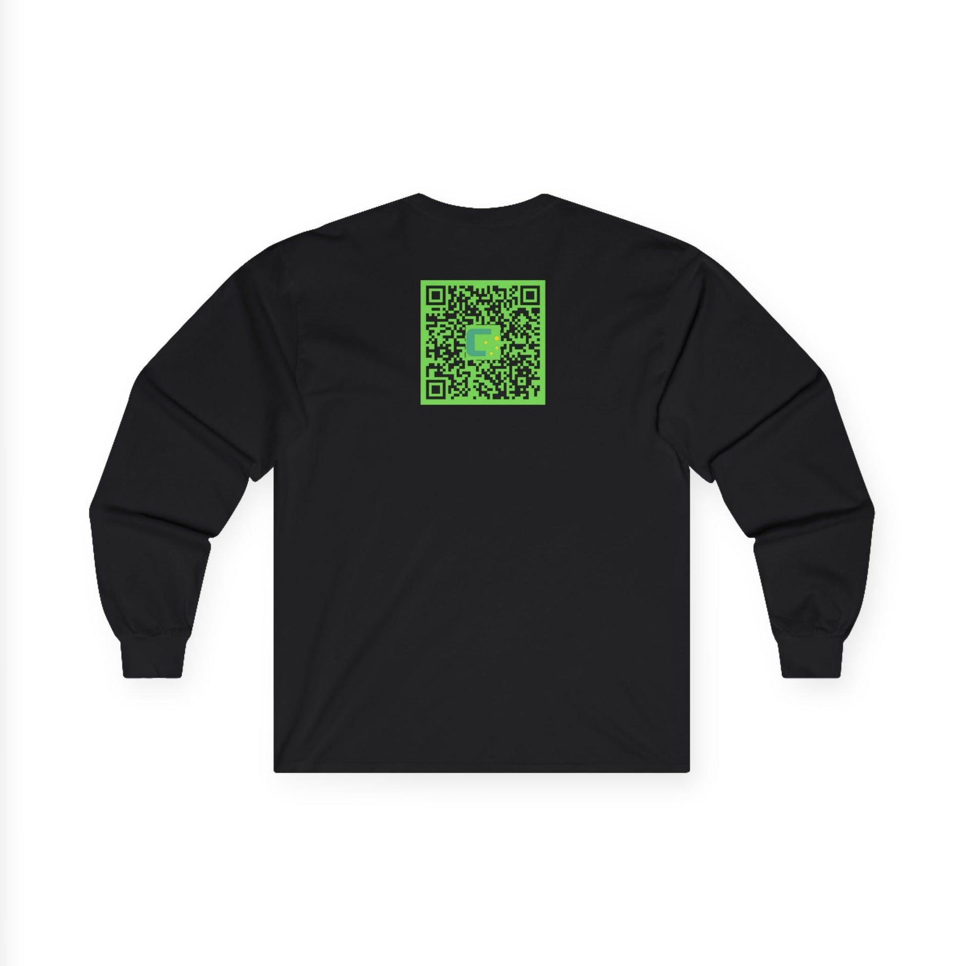 CRUMBEATr CryptoGate by DP Long Sleeve Tee — QR Code Back - T3kNo - Logic.xyz