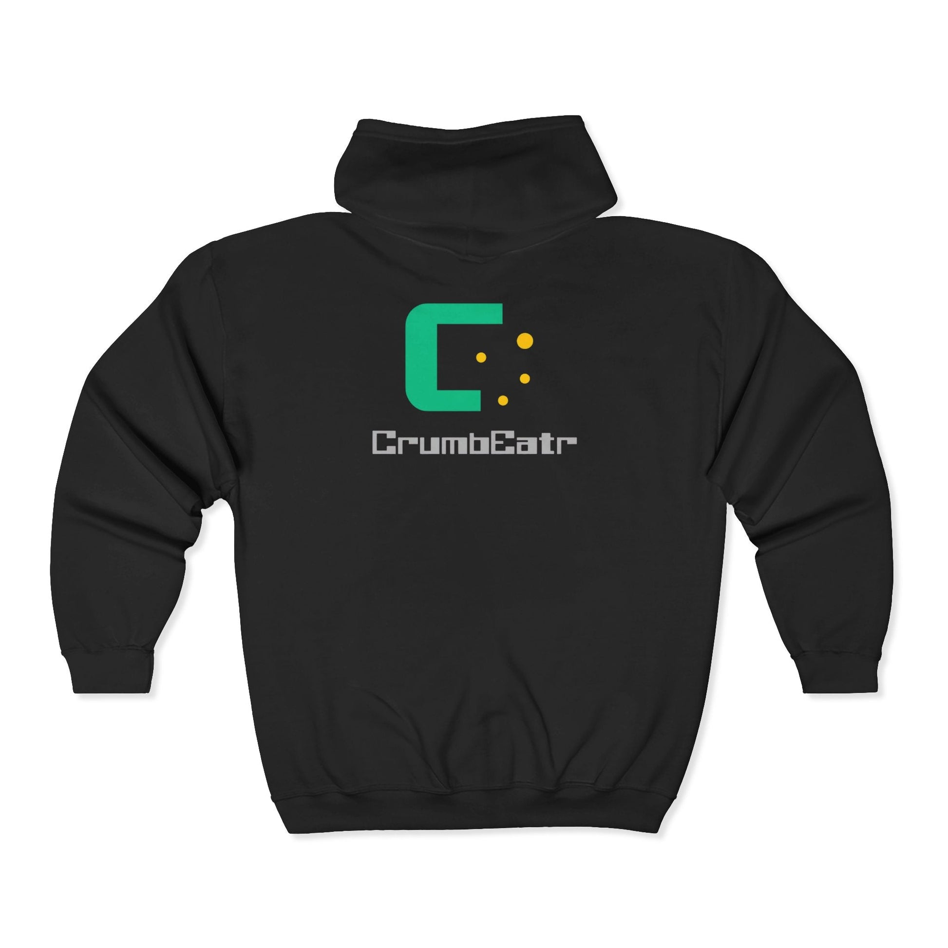 CrumbEatr Dual Logo Zip Hoodie — Retro Pixel Gaming Sweatshirt - The Enchanted Bonsai Bazaar