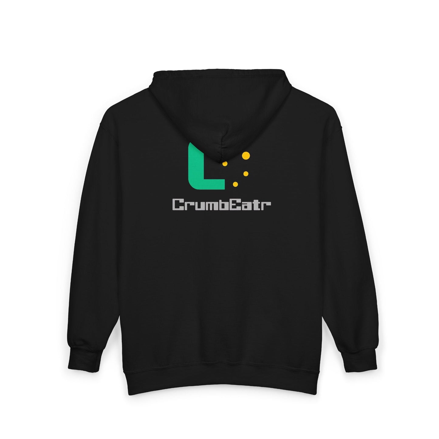 CrumbEatr Dual Logo Zip Hoodie — Retro Pixel Gaming Sweatshirt - The Enchanted Bonsai Bazaar