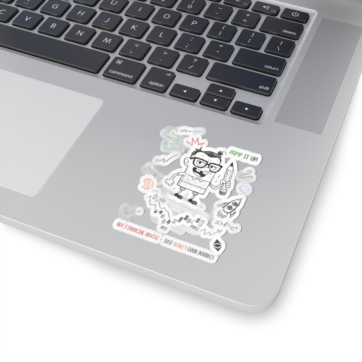 Doodle Finance Sticker Pack — 'Pamp It Up' Kiss - Cut Laptop Stickers - T3kNo - Logic.xyz