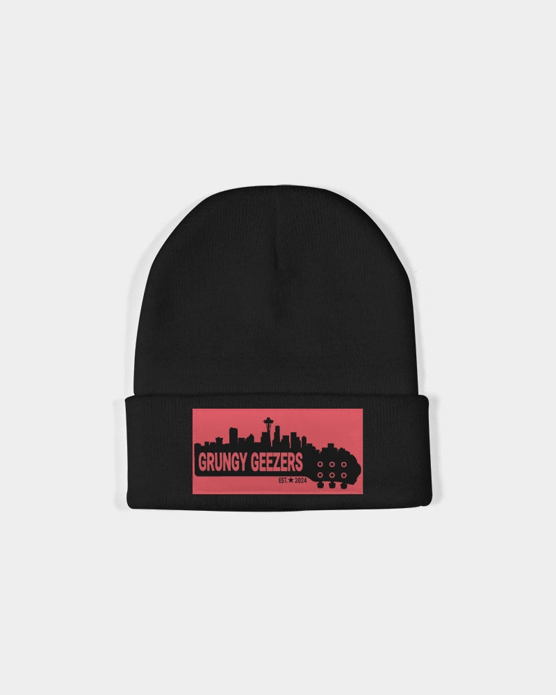 Grungy Geezers Guitar Neck Cityscape Solid Knit Beanie | Sportsman