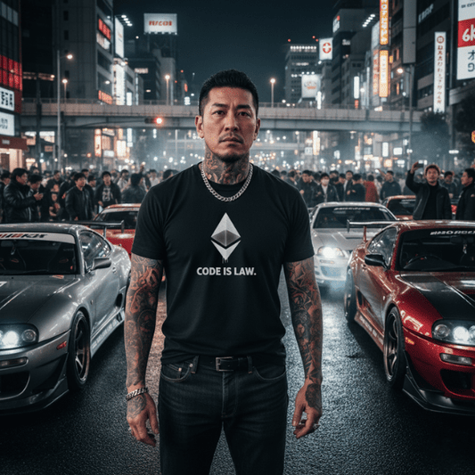 Ethereum 'Code Is Law' T-Shirt — Crypto Dev Tee - The Enchanted Bonsai Bazaar