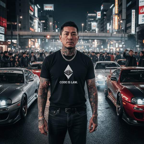 Ethereum 'Code Is Law' T-Shirt — Crypto Dev Tee - The Enchanted Bonsai Bazaar