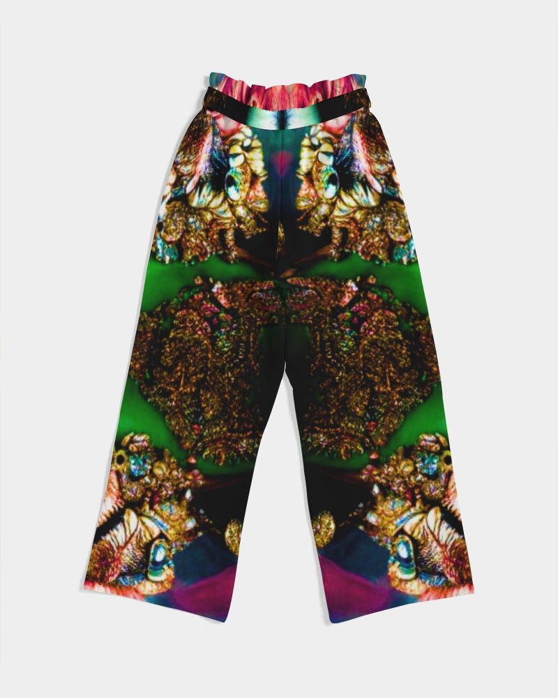 Fractalized Kitty Women's All - Over Print High - Rise Wide Leg Pants - The Enchanted Bonsai Bazaar