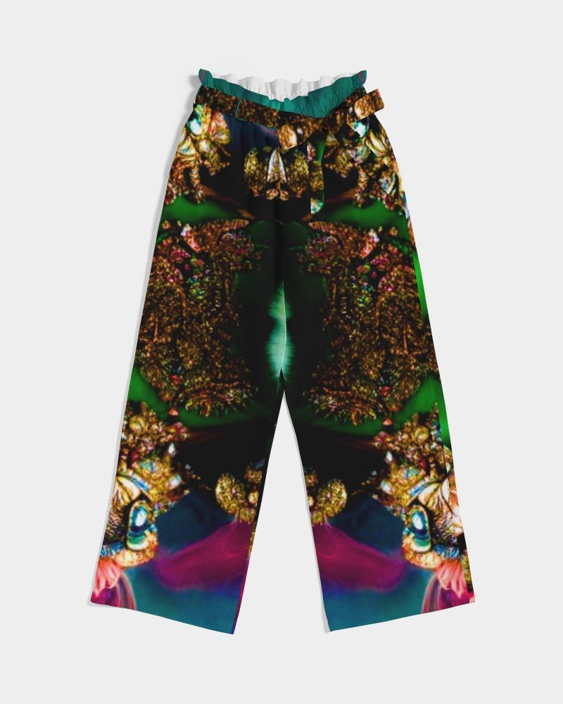 Fractalized Kitty Women's All - Over Print High - Rise Wide Leg Pants - The Enchanted Bonsai Bazaar