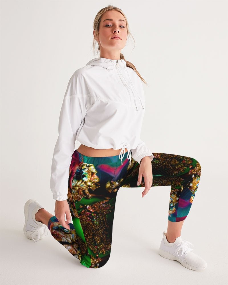 Fractalized Kitty Women's All - Over Print Track Pants - The Enchanted Bonsai Bazaar