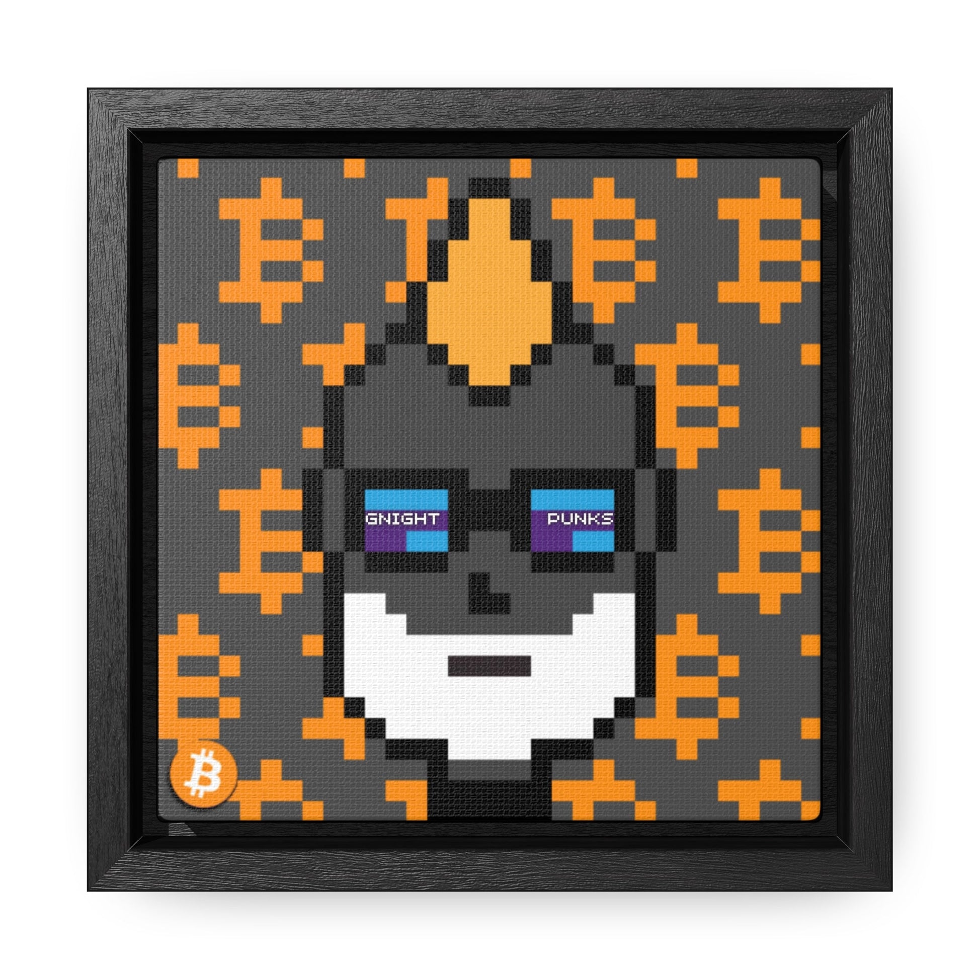 GNIGHT PUNKS BTC ART Gallery Canvas Wraps, Square Frame - T3kNo - Logic.xyz