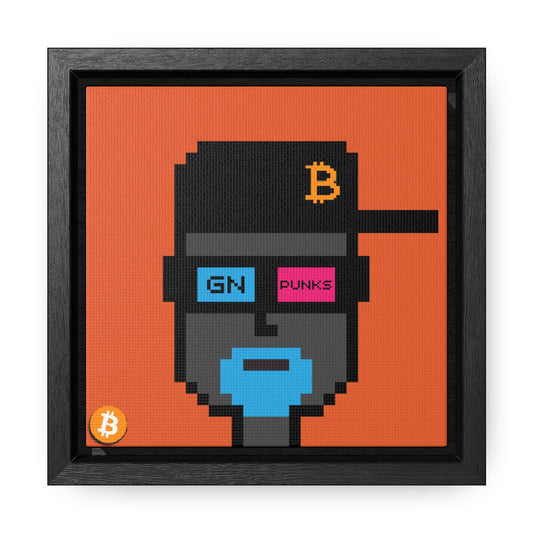 GNight Punks "Satoshi's Glow" BTC Orange Canvas Art - T3kNo - Logic.xyz