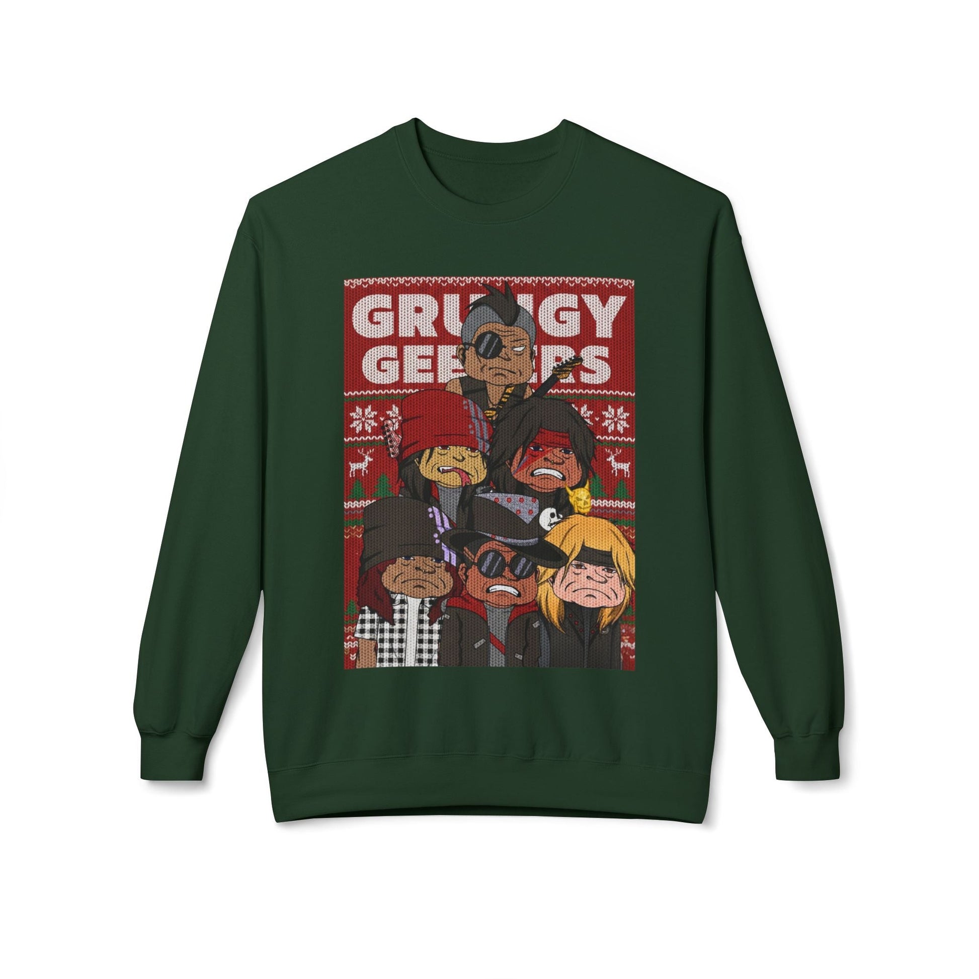 Grungy Geezers Holiday Crewneck Sweatshirt - The Enchanted Bonsai Bazaar
