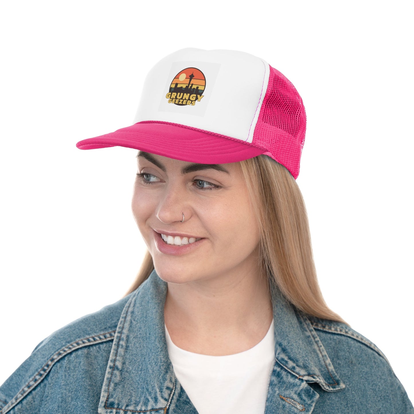 Grungy Geezers "Music NFT Pioneer" Trucker Hat - T3kNo - Logic.xyz